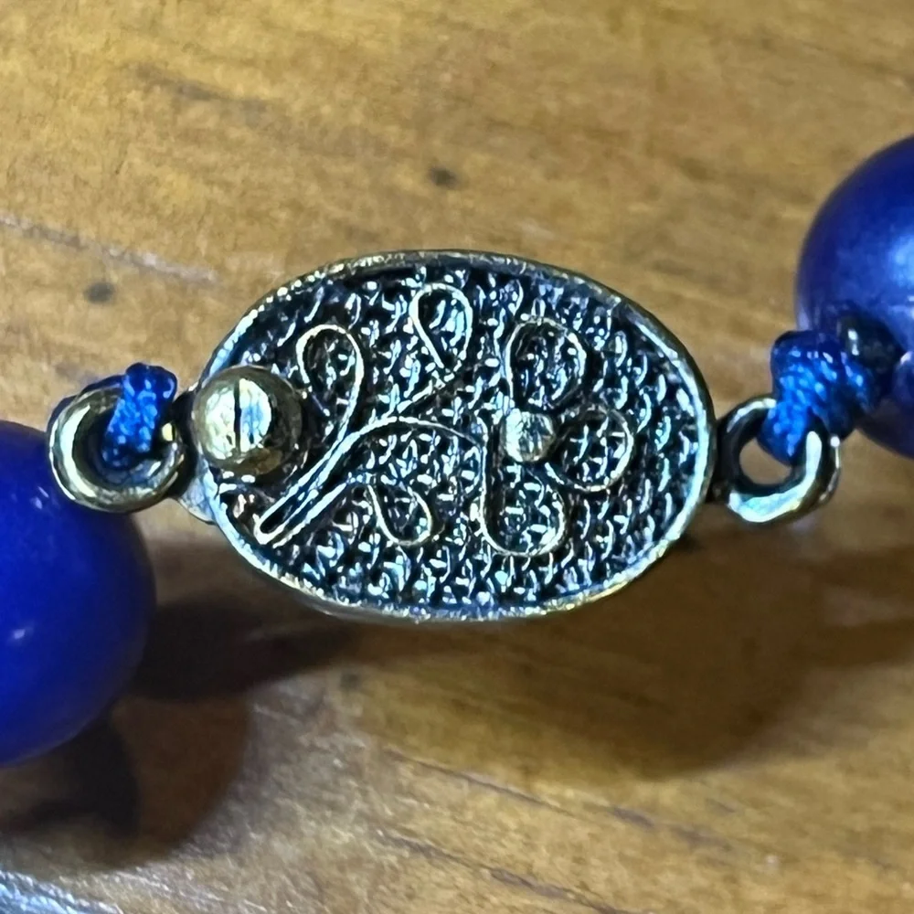 Lapis Lazuli Beaded Necklace with Pendant